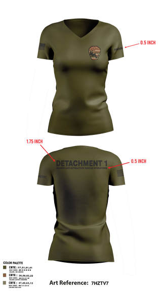 Womens Short Sleeve Vneck Shirt, Detachment 1, Air Force, Teamtime, Team time, sublimation, custom sports apparel, team uniforms, spirit wear, spiritwear, sports uniforms, custom shirts, team store, custom team store, fundraiser sports, apparel fundraiser