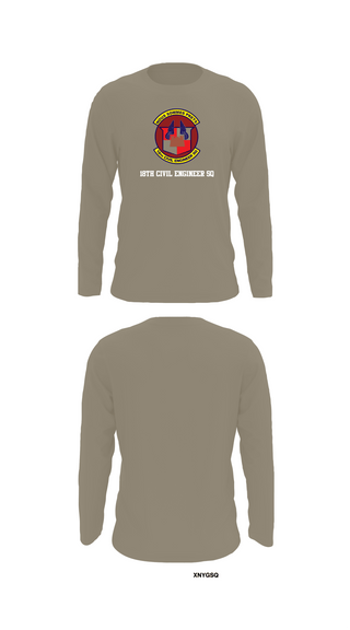 Long Sleeve Performance Shirt, 18th Civil Engineer Sq, Air Force, Teamtime, Team time, sublimation, custom sports apparel, team uniforms, spirit wear, spiritwear, sports uniforms, custom shirts, team store, custom team store, fundraiser sports, apparel fundraiser