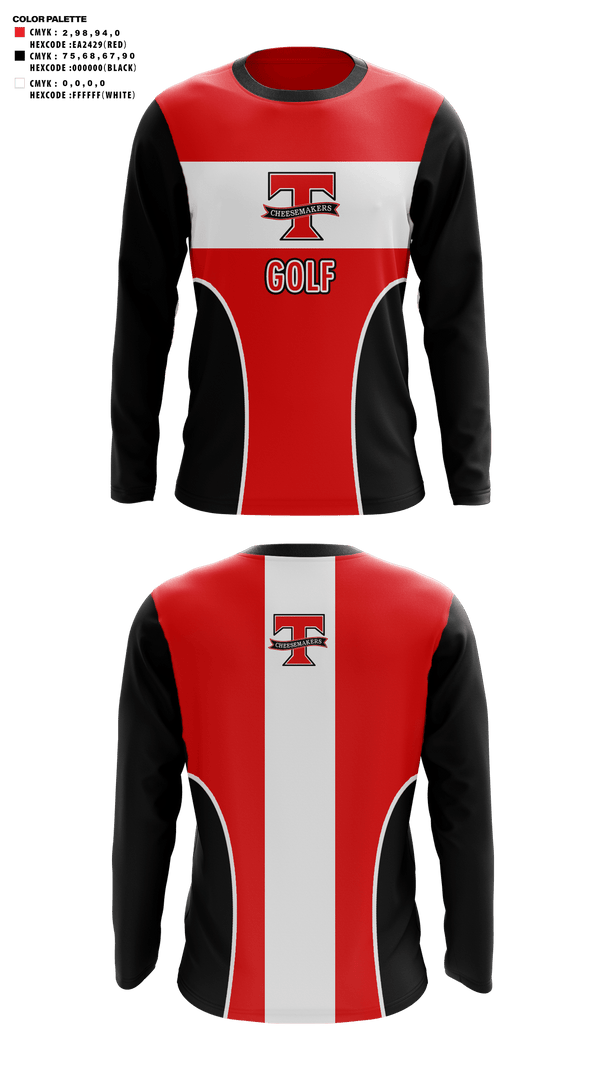 Long Sleeve Performance Shirt, Tillamook High School Golf, Golf, Teamtime, Team time, sublimation, custom sports apparel, team uniforms, spirit wear, spiritwear, sports uniforms, custom shirts, team store, custom team store, fundraiser sports, apparel fundraiser