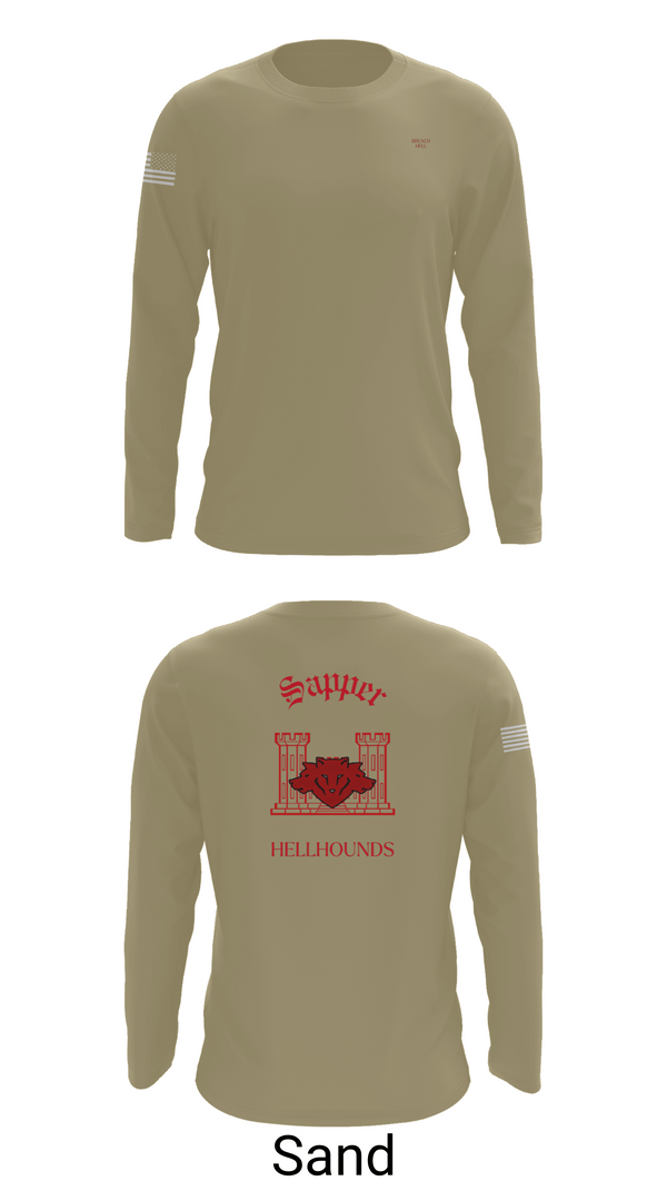 Long Sleeve Performance Shirt, 811th EN CO, , Teamtime, Team time, sublimation, custom sports apparel, team uniforms, spirit wear, spiritwear, sports uniforms, custom shirts, team store, custom team store, fundraiser sports, apparel fundraiser