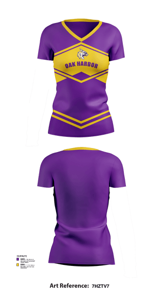 Womens Short Sleeve Vneck Shirt, Oak Harbor High School Cheer, Cheer, Teamtime, Team time, sublimation, custom sports apparel, team uniforms, spirit wear, spiritwear, sports uniforms, custom shirts, team store, custom team store, fundraiser sports, apparel fundraiser