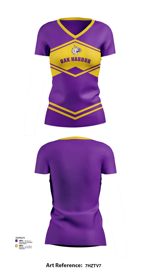 Womens Short Sleeve Vneck Shirt, Oak Harbor High School Cheer, Cheer, Teamtime, Team time, sublimation, custom sports apparel, team uniforms, spirit wear, spiritwear, sports uniforms, custom shirts, team store, custom team store, fundraiser sports, apparel fundraiser