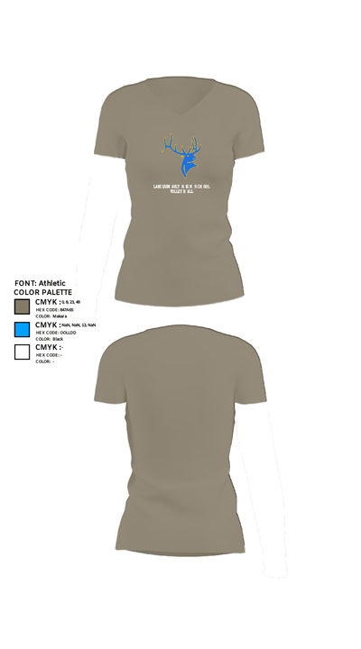 Lake Quinault High School Volleyball 10165141 Women's Short Sleeve V-neck Shirt - 20