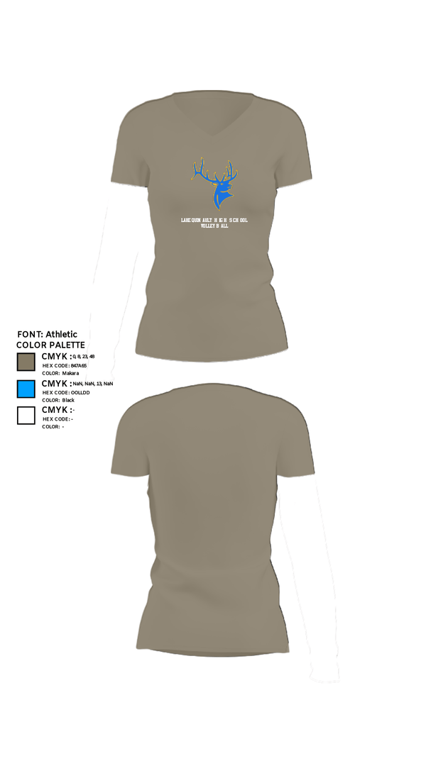 Women's Short Sleeve Vneck Shirt, Lake Quinault High School Volleyball, Women's Volleyball, Teamtime, Team time, sublimation, custom sports apparel, team uniforms, spirit wear, spiritwear, sports uniforms, custom shirts, team store, custom team store, fundraiser sports, apparel fundraiser