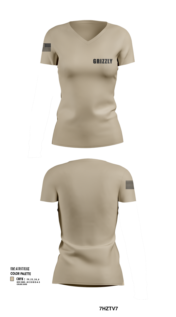 Womens Short Sleeve Vneck Shirt, Grizzly, , Teamtime, Team time, sublimation, custom sports apparel, team uniforms, spirit wear, spiritwear, sports uniforms, custom shirts, team store, custom team store, fundraiser sports, apparel fundraiser