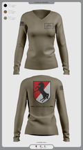 58th CEC-A 67069025 Women's Long Sleeve V-neck Shirt - 3