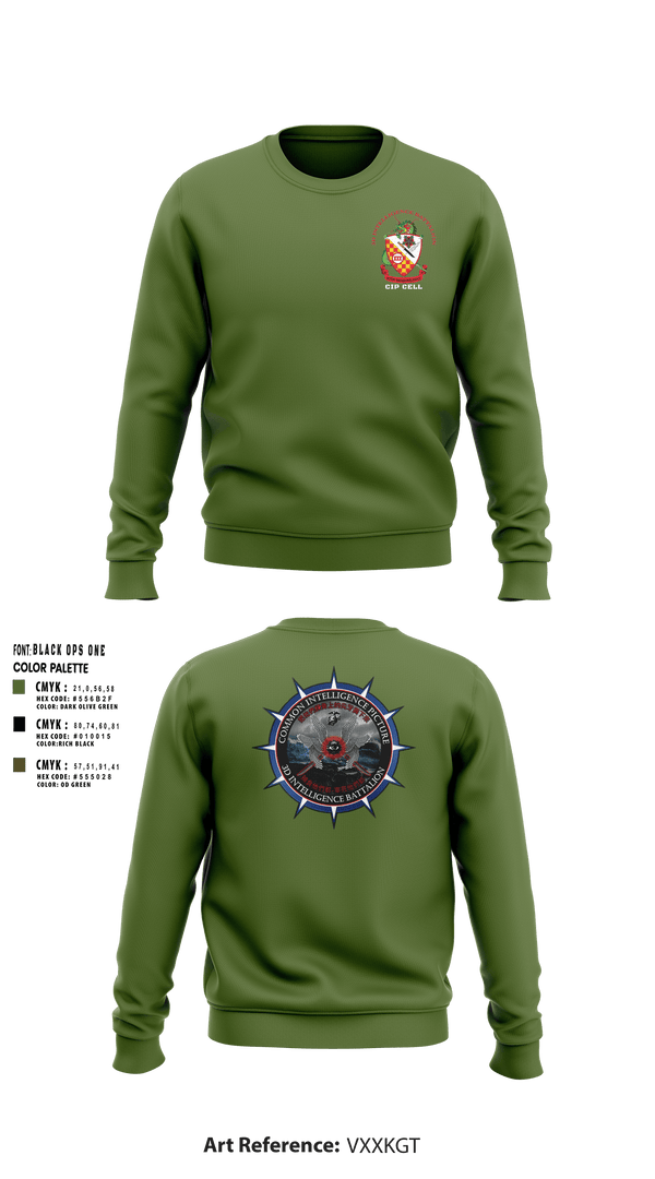 Crew Neck Sweatshirt, 3rd Intelligence Battalion, Marines, Teamtime, Team time, sublimation, custom sports apparel, team uniforms, spirit wear, spiritwear, sports uniforms, custom shirts, team store, custom team store, fundraiser sports, apparel fundraiser