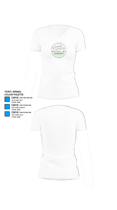 Detail 911 77621654 Women's Short Sleeve V-neck Shirt - 18