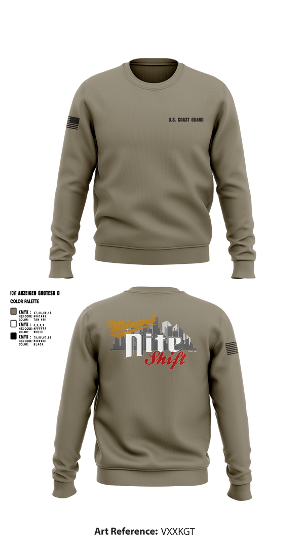 Crew Neck Sweatshirt, Air Station Miami, Coast Guard, Teamtime, Team time, sublimation, custom sports apparel, team uniforms, spirit wear, spiritwear, sports uniforms, custom shirts, team store, custom team store, fundraiser sports, apparel fundraiser