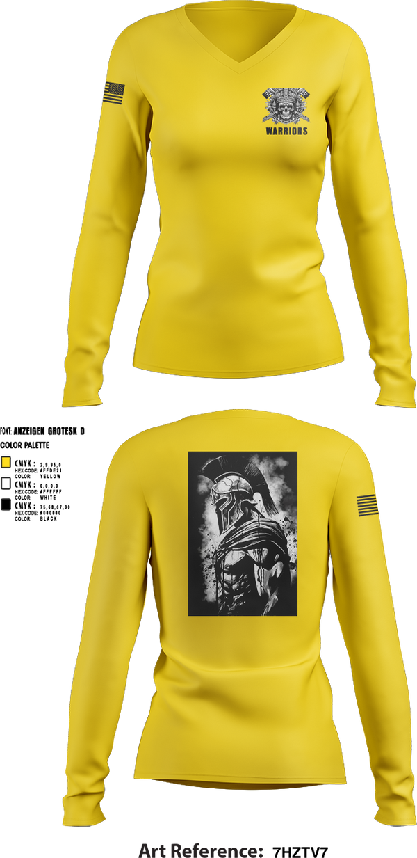 Womens Long Sleeve Vneck Shirt, Warriors, Army, Teamtime, Team time, sublimation, custom sports apparel, team uniforms, spirit wear, spiritwear, sports uniforms, custom shirts, team store, custom team store, fundraiser sports, apparel fundraiser