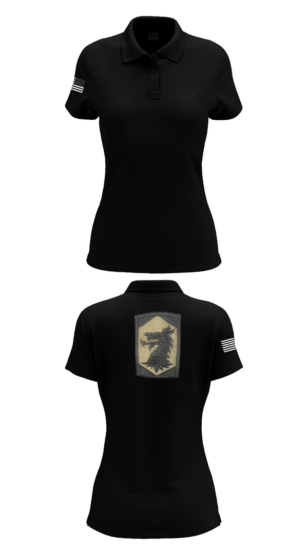 Womens Short Sleeve Performance Polo, 445 Chemical Company, National Guard, Teamtime, Team time, sublimation, custom sports apparel, team uniforms, spirit wear, spiritwear, sports uniforms, custom shirts, team store, custom team store, fundraiser sports, apparel fundraiser