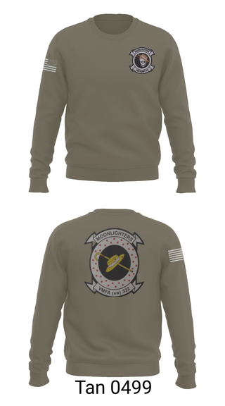 Crew Neck Sweatshirt, VMFA-332 The Moonlighters, Marines, Teamtime, Team time, sublimation, custom sports apparel, team uniforms, spirit wear, spiritwear, sports uniforms, custom shirts, team store, custom team store, fundraiser sports, apparel fundraiser