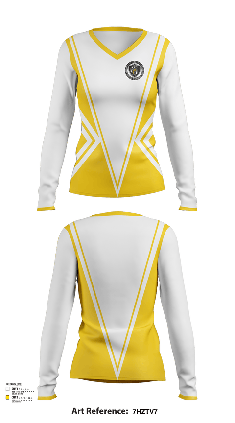 Womens Long Sleeve Vneck Shirt, Italy High School Cheer, Cheer, Teamtime, Team time, sublimation, custom sports apparel, team uniforms, spirit wear, spiritwear, sports uniforms, custom shirts, team store, custom team store, fundraiser sports, apparel fundraiser