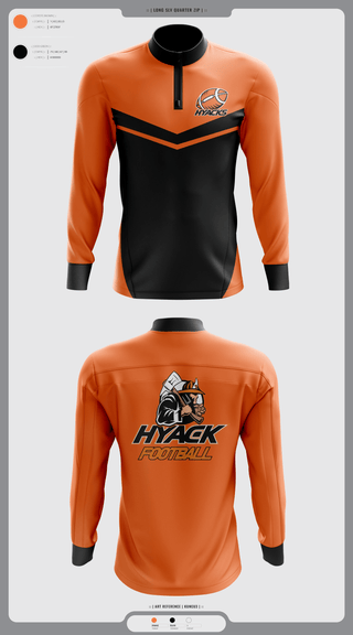 Quarter Zip Jacket, Hyacks Football, Football, Teamtime, Team time, sublimation, custom sports apparel, team uniforms, spirit wear, spiritwear, sports uniforms, custom shirts, team store, custom team store, fundraiser sports, apparel fundraiser