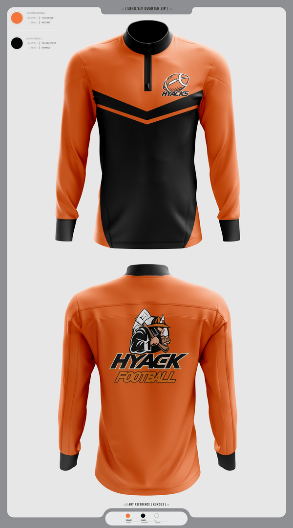 Quarter Zip Jacket, Hyacks Football, Football, Teamtime, Team time, sublimation, custom sports apparel, team uniforms, spirit wear, spiritwear, sports uniforms, custom shirts, team store, custom team store, fundraiser sports, apparel fundraiser