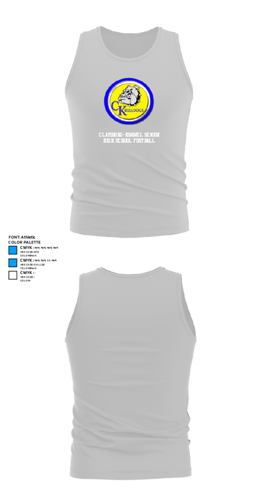 Claysburg-Kimmel Senior High School Football 56896996 Tank Top - 13