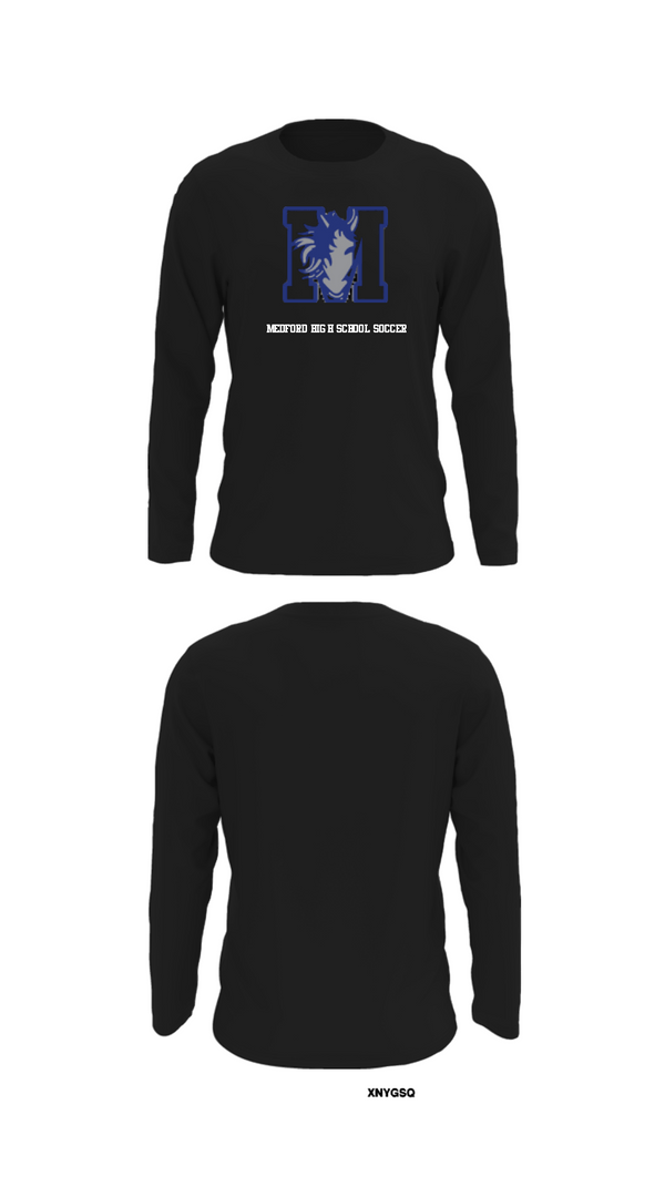 Long Sleeve Performance Shirt, Medford High School Soccer, Men's Soccer, Teamtime, Team time, sublimation, custom sports apparel, team uniforms, spirit wear, spiritwear, sports uniforms, custom shirts, team store, custom team store, fundraiser sports, apparel fundraiser