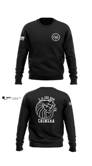 Crew Neck Sweatshirt, C co 152 BEB, National Guard, Teamtime, Team time, sublimation, custom sports apparel, team uniforms, spirit wear, spiritwear, sports uniforms, custom shirts, team store, custom team store, fundraiser sports, apparel fundraiser
