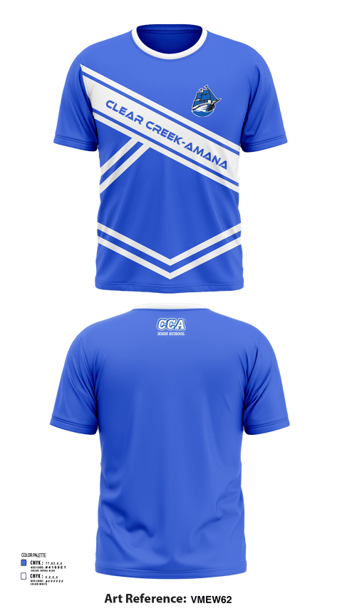 Short Sleeve Performance Shirt, Clear Creek-Amana High School Cheer, Cheer, Teamtime, Team time, sublimation, custom sports apparel, team uniforms, spirit wear, spiritwear, sports uniforms, custom shirts, team store, custom team store, fundraiser sports, apparel fundraiser