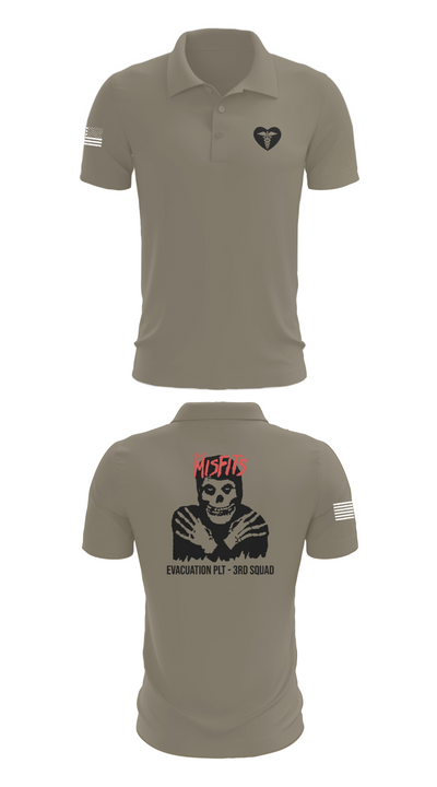 3rd squad 34801732 Short Sleeve Performance Polo - 67
