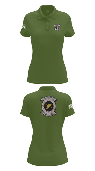 Womens Short Sleeve Performance Polo, VMFA-332 The Moonlighters, Marines, Teamtime, Team time, sublimation, custom sports apparel, team uniforms, spirit wear, spiritwear, sports uniforms, custom shirts, team store, custom team store, fundraiser sports, apparel fundraiser