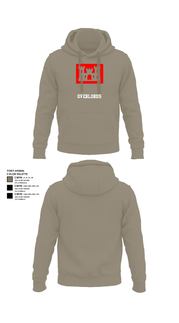 Hoodie, Overlords, Army, Teamtime, Team time, sublimation, custom sports apparel, team uniforms, spirit wear, spiritwear, sports uniforms, custom shirts, team store, custom team store, fundraiser sports, apparel fundraiser
