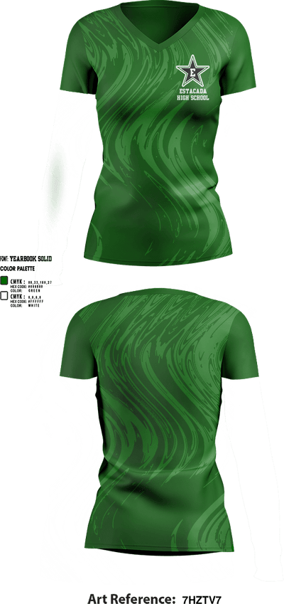 Estacada High School Swimming 46446470 Women's Short Sleeve V-neck Shirt - 1