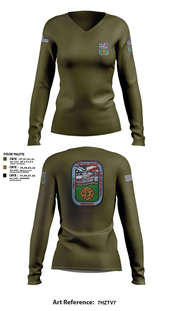 Womens Long Sleeve Vneck Shirt, 316 ces, Air Force, Teamtime, Team time, sublimation, custom sports apparel, team uniforms, spirit wear, spiritwear, sports uniforms, custom shirts, team store, custom team store, fundraiser sports, apparel fundraiser