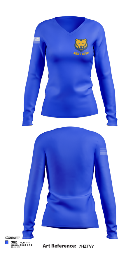 Womens Long Sleeve Vneck Shirt, UNC BEARS, , Teamtime, Team time, sublimation, custom sports apparel, team uniforms, spirit wear, spiritwear, sports uniforms, custom shirts, team store, custom team store, fundraiser sports, apparel fundraiser