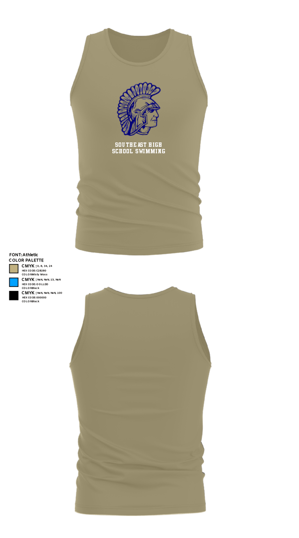 Tank Top, Southeast High School Swimming, Swimming, Teamtime, Team time, sublimation, custom sports apparel, team uniforms, spirit wear, spiritwear, sports uniforms, custom shirts, team store, custom team store, fundraiser sports, apparel fundraiser