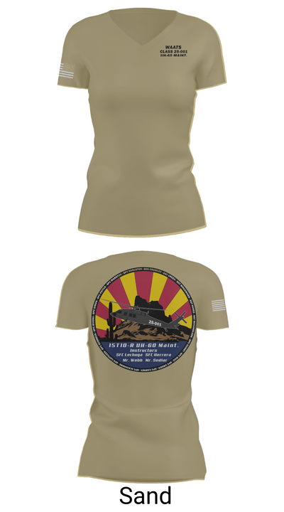 WAATS 15T10 CLASS 25-001 61882082 Women's Short Sleeve V-neck Shirt - 88