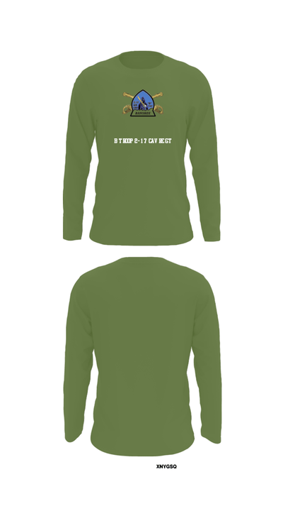 B Troop 2-17 Cav REGT 36740014 Long Sleeve Performance Shirt - 52