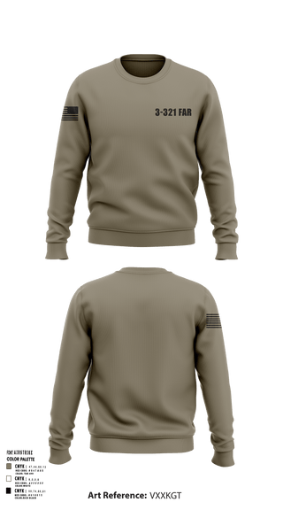 Crew Neck Sweatshirt, 3-321 FAR, Army, Teamtime, Team time, sublimation, custom sports apparel, team uniforms, spirit wear, spiritwear, sports uniforms, custom shirts, team store, custom team store, fundraiser sports, apparel fundraiser