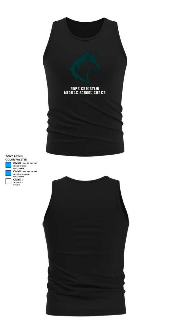 Tank Top, Hope Christian Middle School Cheer, Cheer, Teamtime, Team time, sublimation, custom sports apparel, team uniforms, spirit wear, spiritwear, sports uniforms, custom shirts, team store, custom team store, fundraiser sports, apparel fundraiser
