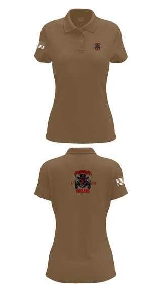 Womens Short Sleeve Performance Polo, 1st Cav 3rd BEB ACO “Outlaw”, , Teamtime, Team time, sublimation, custom sports apparel, team uniforms, spirit wear, spiritwear, sports uniforms, custom shirts, team store, custom team store, fundraiser sports, apparel fundraiser
