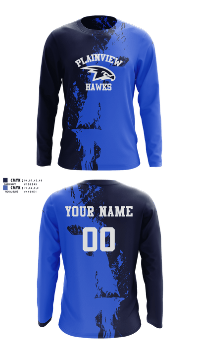 Plainview Little League 37284213 Long Sleeve Performance Shirt 17