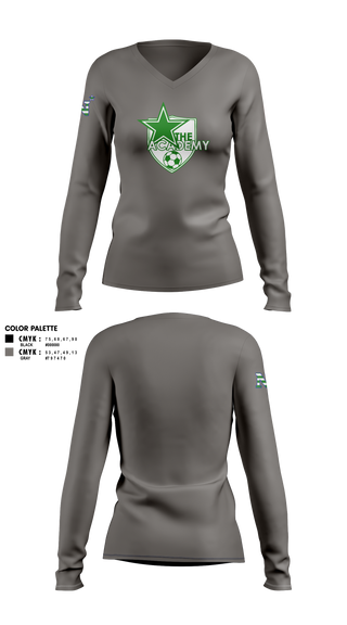 Womens Long Sleeve Vneck Shirt, Lil' Shooters Starter Soccer, Men's Soccer, Teamtime, Team time, sublimation, custom sports apparel, team uniforms, spirit wear, spiritwear, sports uniforms, custom shirts, team store, custom team store, fundraiser sports, apparel fundraiser