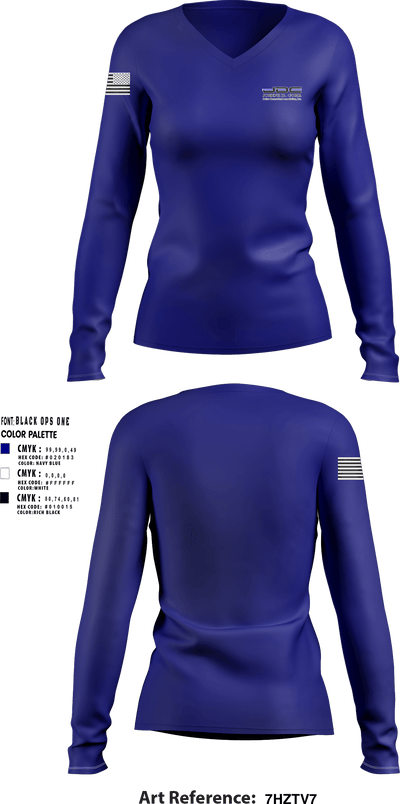 JDC PBA 57484316 Women's Long Sleeve V-neck Shirt - 20