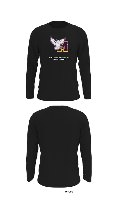 Monticello High School Cross Country 66273969 Long Sleeve Performance Shirt - 27