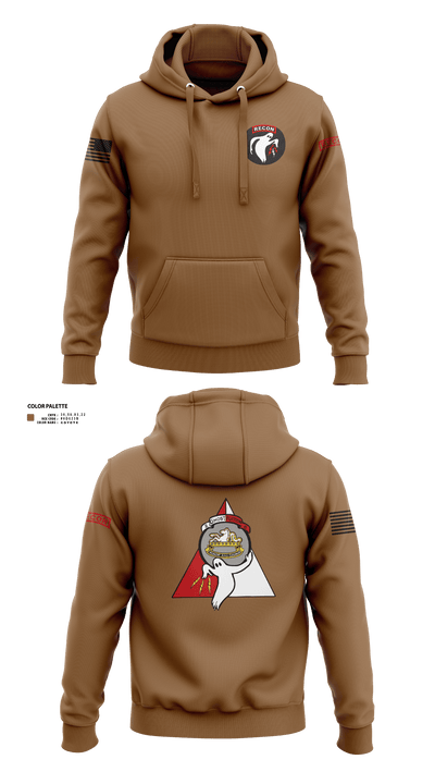 Ghost Platoon, HHC, 2-8 CAV, 1ABCT, 1CD 65743217 Hoodie - 50