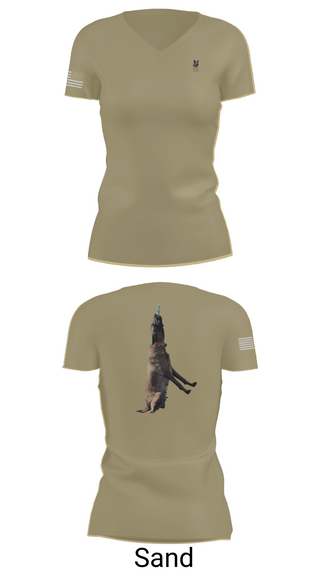 Womens Short Sleeve Vneck Shirt, Mals K9, Army, Teamtime, Team time, sublimation, custom sports apparel, team uniforms, spirit wear, spiritwear, sports uniforms, custom shirts, team store, custom team store, fundraiser sports, apparel fundraiser