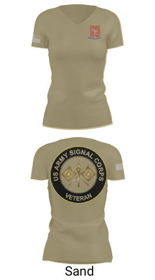 Women's Short Sleeve Vneck Shirt, 440th Signal Brigade, , Teamtime, Team time, sublimation, custom sports apparel, team uniforms, spirit wear, spiritwear, sports uniforms, custom shirts, team store, custom team store, fundraiser sports, apparel fundraiser