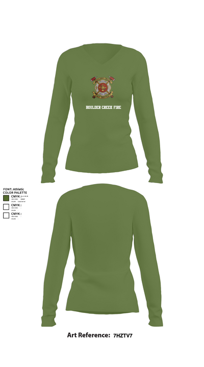 Boulder creek fire 92680239 Women's Long Sleeve V-neck Shirt - 42