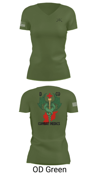 Womens Short Sleeve Vneck Shirt, D-co 1-114th, Army, Teamtime, Team time, sublimation, custom sports apparel, team uniforms, spirit wear, spiritwear, sports uniforms, custom shirts, team store, custom team store, fundraiser sports, apparel fundraiser