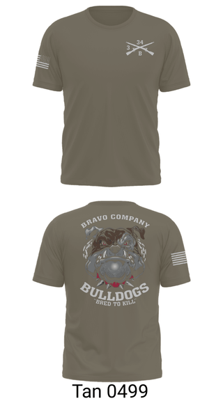 Short Sleeve Performance Shirt, B/3-34 Bulldogs, Army, Teamtime, Team time, sublimation, custom sports apparel, team uniforms, spirit wear, spiritwear, sports uniforms, custom shirts, team store, custom team store, fundraiser sports, apparel fundraiser