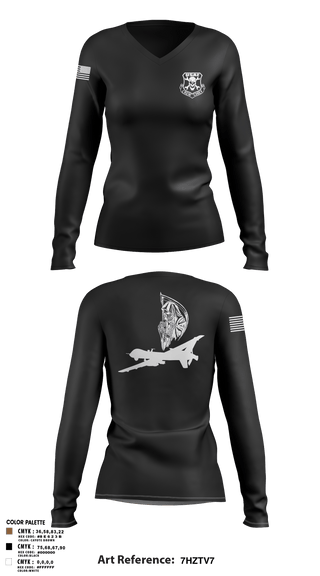 Womens Long Sleeve Vneck Shirt 1, 12th AMU, Air Force, Teamtime, Team time, sublimation, custom sports apparel, team uniforms, spirit wear, spiritwear, sports uniforms, custom shirts, team store, custom team store, fundraiser sports, apparel fundraiser