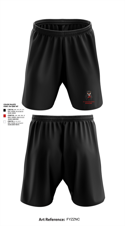Athletic Shorts With Pockets, Da Knockout Mafia, Bowling, Teamtime, Team time, sublimation, custom sports apparel, team uniforms, spirit wear, spiritwear, sports uniforms, custom shirts, team store, custom team store, fundraiser sports, apparel fundraiser