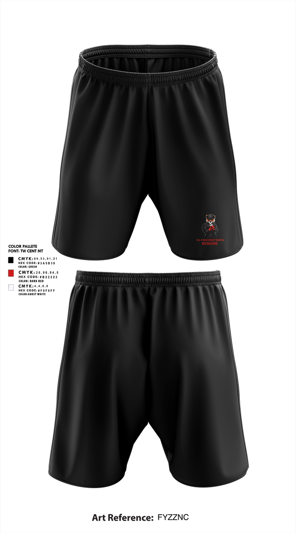 Athletic Shorts With Pockets, Da Knockout Mafia, Bowling, Teamtime, Team time, sublimation, custom sports apparel, team uniforms, spirit wear, spiritwear, sports uniforms, custom shirts, team store, custom team store, fundraiser sports, apparel fundraiser