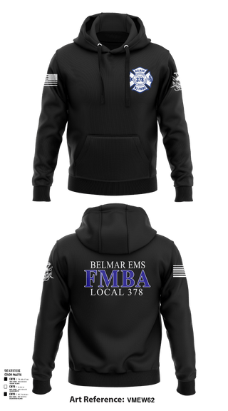 Hoodie, Belmar FMBA, Fire Department, Teamtime, Team time, sublimation, custom sports apparel, team uniforms, spirit wear, spiritwear, sports uniforms, custom shirts, team store, custom team store, fundraiser sports, apparel fundraiser