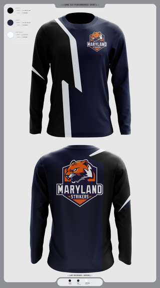 Long Sleeve Performance Shirt, Maryland Strikers, Men's Volleyball, Teamtime, Team time, sublimation, custom sports apparel, team uniforms, spirit wear, spiritwear, sports uniforms, custom shirts, team store, custom team store, fundraiser sports, apparel fundraiser